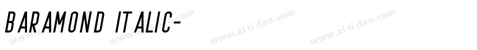 Baramond Italic字体转换